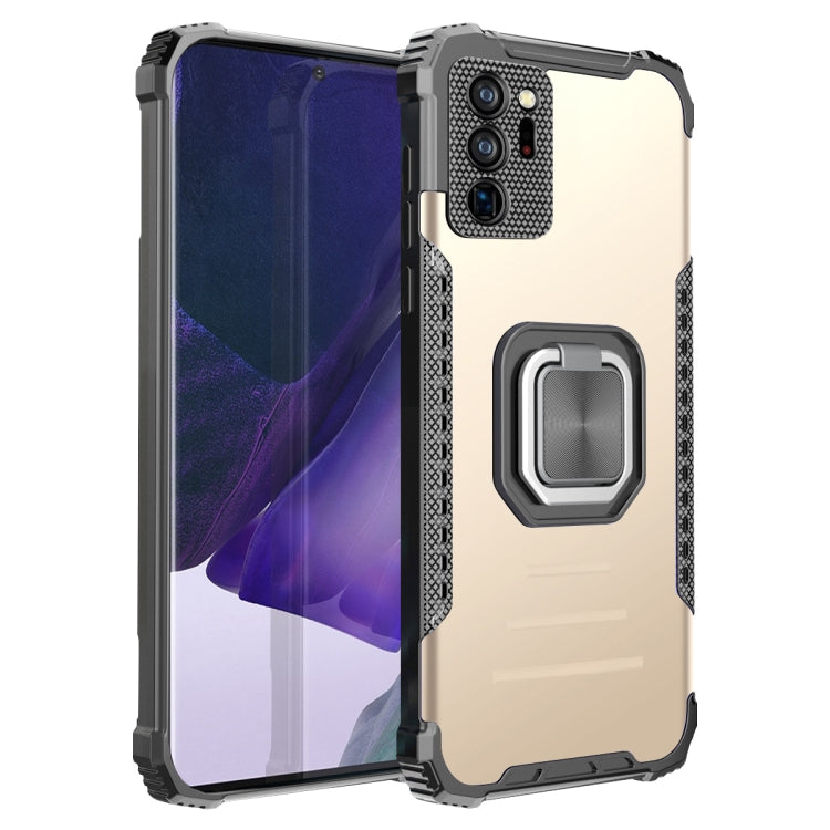 For Samsung Galaxy Note20 Ultra Fierce Warrior Series Armor Aluminum Alloy + TPU Phone Case with Ring Holder