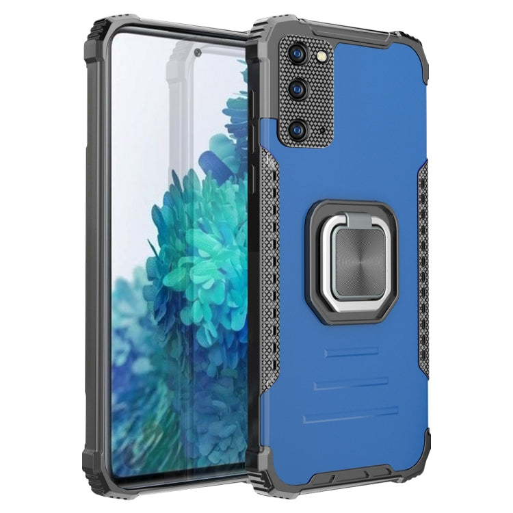 For Samsung Galaxy S20 FE Fierce Warrior Series Armor Aluminum Alloy + TPU Phone Case with Ring Holder
