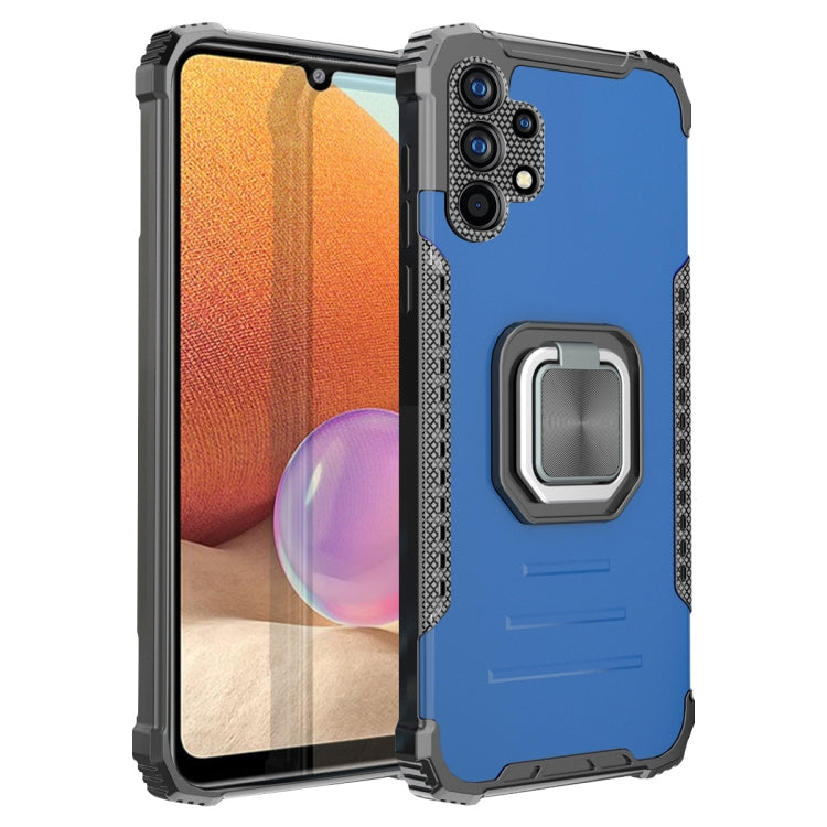 For Samsung Galaxy A32 4G Fierce Warrior Series Armor Aluminum Alloy + TPU Phone Case with Ring Holder