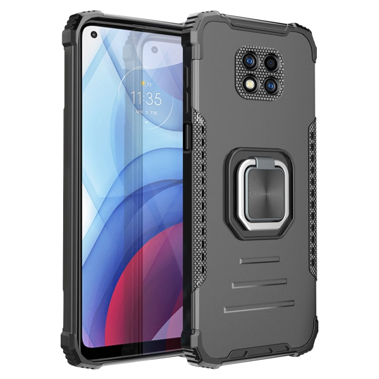 For Motorola Moto G Power 2021 Fierce Warrior Series Armor Aluminum Alloy + TPU Phone Case with Ring Holder