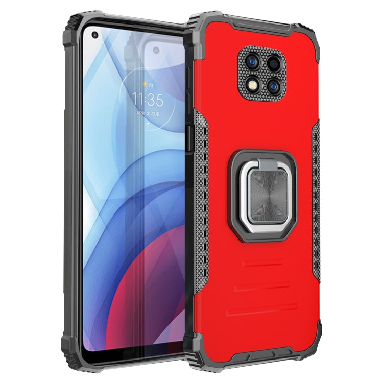 For Motorola Moto G Power 2021 Fierce Warrior Series Armor Aluminum Alloy + TPU Phone Case with Ring Holder