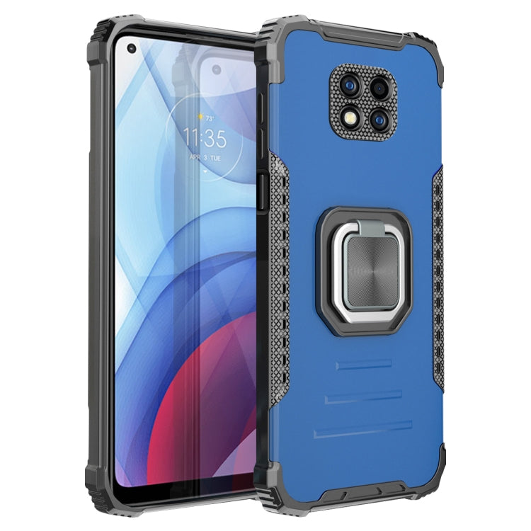 For Motorola Moto G Power 2021 Fierce Warrior Series Armor Aluminum Alloy + TPU Phone Case with Ring Holder