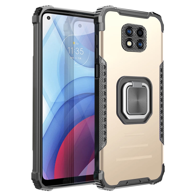 For Motorola Moto G Power 2021 Fierce Warrior Series Armor Aluminum Alloy + TPU Phone Case with Ring Holder
