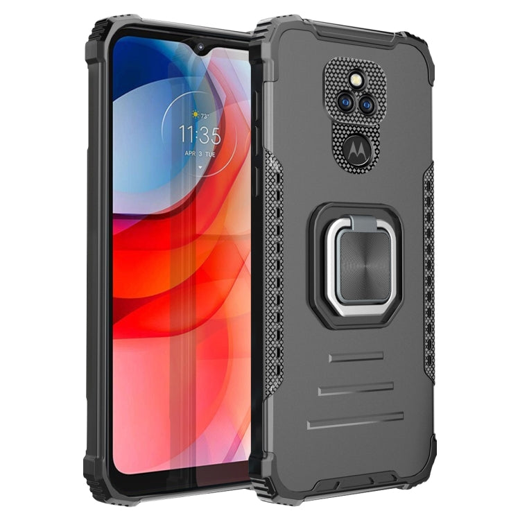 For Motorola Moto G Play 2021 Fierce Warrior Series Armor Aluminum Alloy + TPU Phone Case with Ring Holder