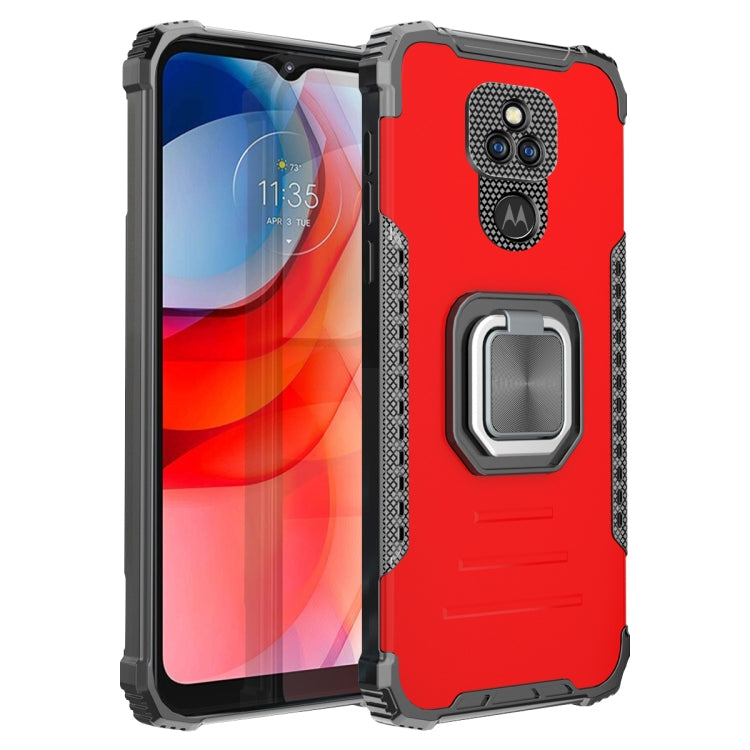 For Motorola Moto G Play 2021 Fierce Warrior Series Armor Aluminum Alloy + TPU Phone Case with Ring Holder