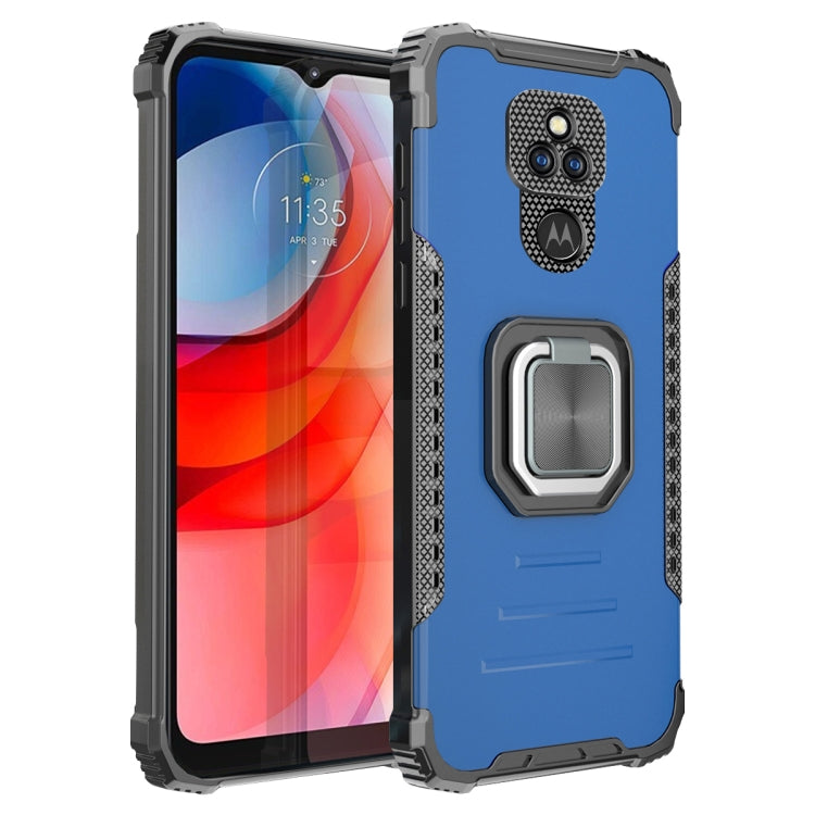 For Motorola Moto G Play 2021 Fierce Warrior Series Armor Aluminum Alloy + TPU Phone Case with Ring Holder