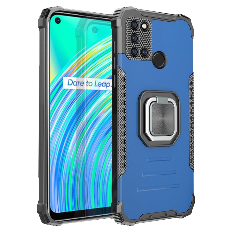 For OPPO Realme C17 / Realme 7i Fierce Warrior Series Armor Aluminum Alloy + TPU Phone Case with Ring Holder