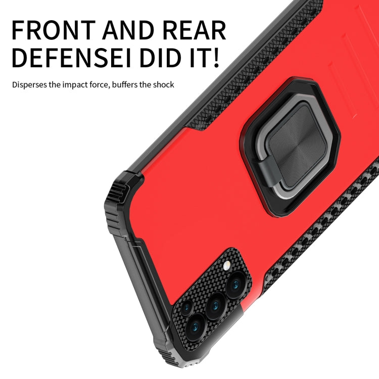 For OPPO Reno4 5G / 4G Fierce Warrior Series Armor Aluminum Alloy + TPU Phone Case with Ring Holder