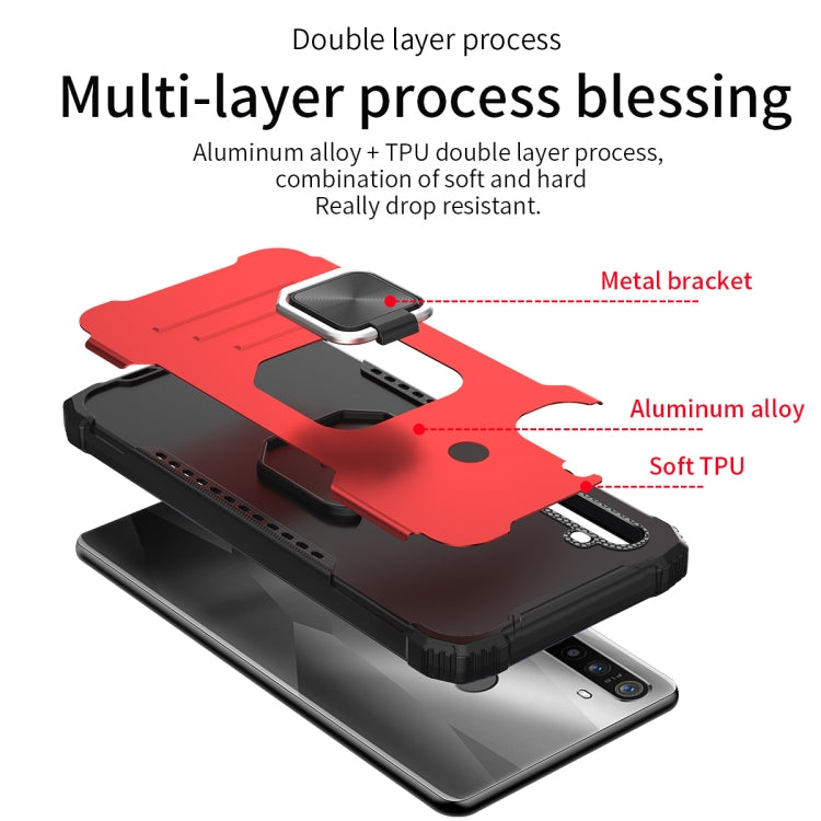 For OPPO A9 2020 / A5 2020 Fierce Warrior Series Armor Aluminum Alloy + TPU Phone Case with Ring Holder