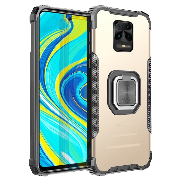 For Xiaomi Redmi Note 9S / Note 9 Pro Fierce Warrior Series Armor Aluminum Alloy + TPU Phone Case with Ring Holder