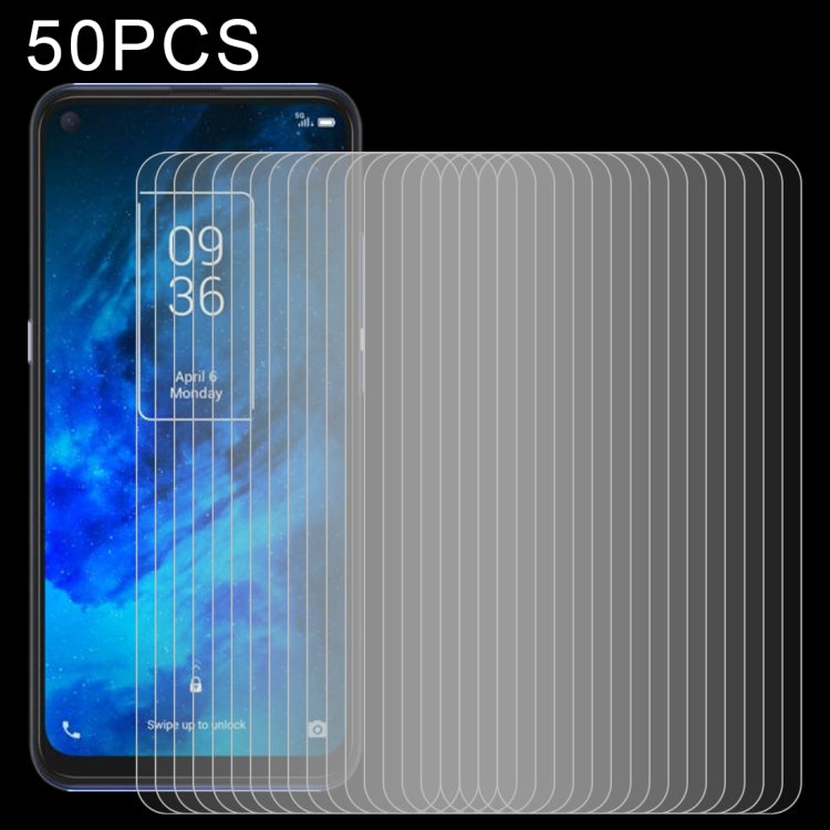 For TCL 10 5G 50 PCS 0.26mm 9H 2.5D Tempered Glass Film