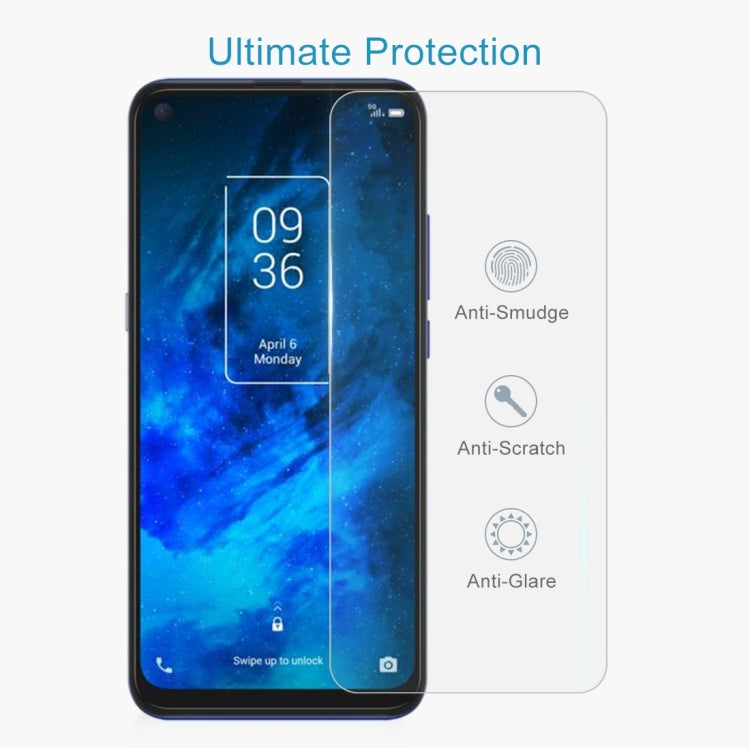 For TCL 10 5G 50 PCS 0.26mm 9H 2.5D Tempered Glass Film