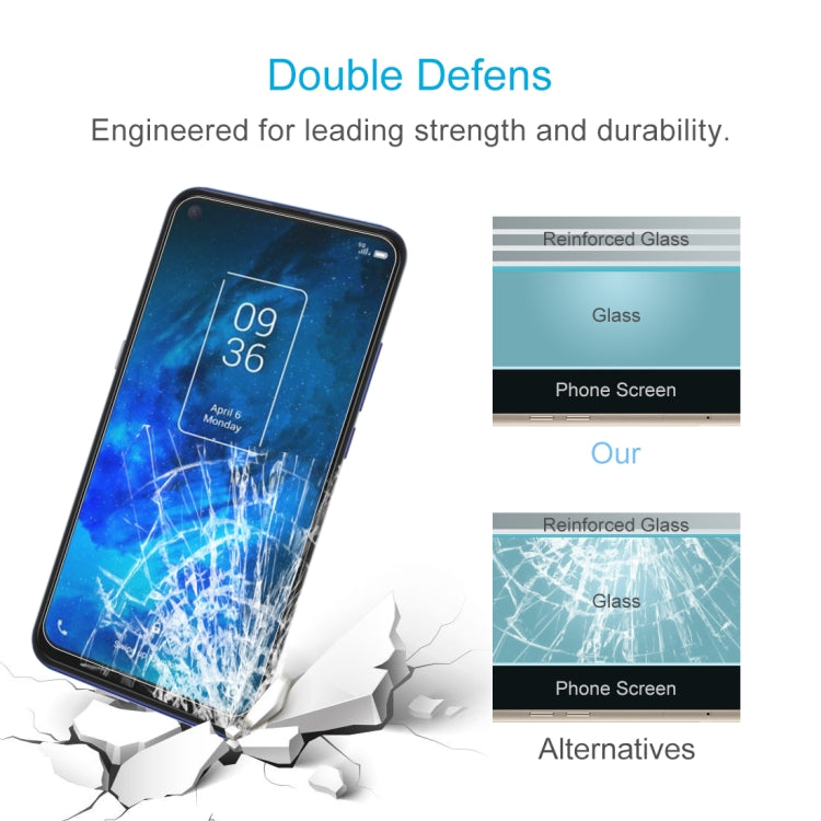 For TCL 10 5G 50 PCS 0.26mm 9H 2.5D Tempered Glass Film