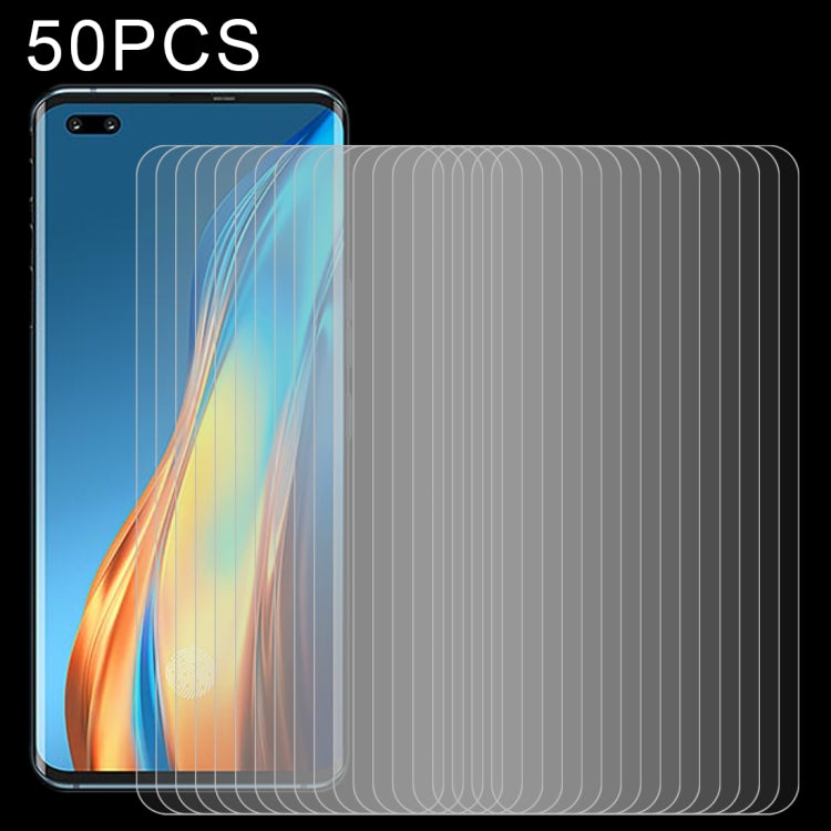 For Tecno Phantom X 50 PCS 0.26mm 9H 2.5D Tempered Glass Film