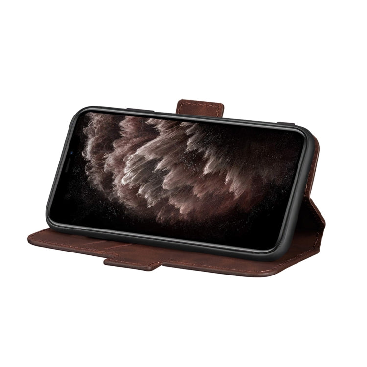 For iPhone 11 Pro Retro Frosted Oil Side Horizontal Flip Casewith Holder & Card Slots