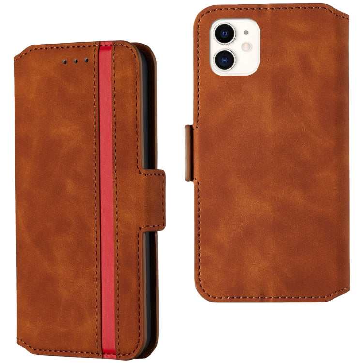 For iPhone 11 Retro Frosted Oil Side Horizontal Flip Case with Holder & Card Slots