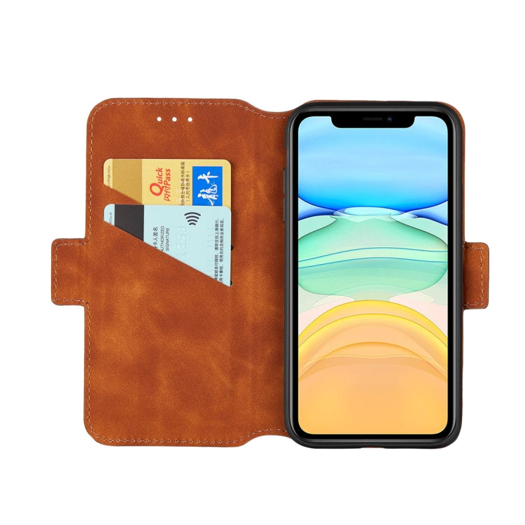 For iPhone 11 Retro Frosted Oil Side Horizontal Flip Case with Holder & Card Slots