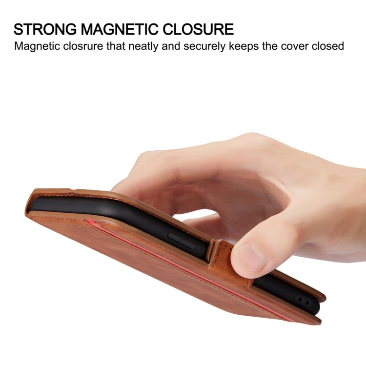 For iPhone 11 Retro Frosted Oil Side Horizontal Flip Case with Holder & Card Slots