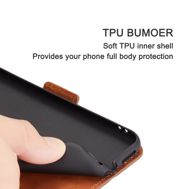 For iPhone 11 Retro Frosted Oil Side Horizontal Flip Case with Holder & Card Slots