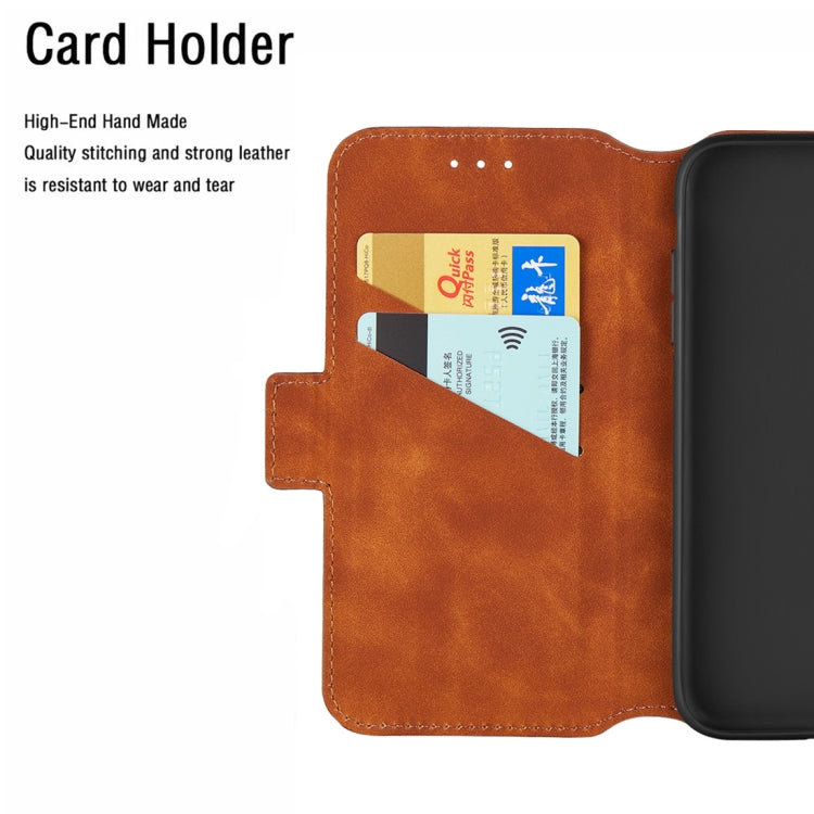 For iPhone 11 Retro Frosted Oil Side Horizontal Flip Case with Holder & Card Slots