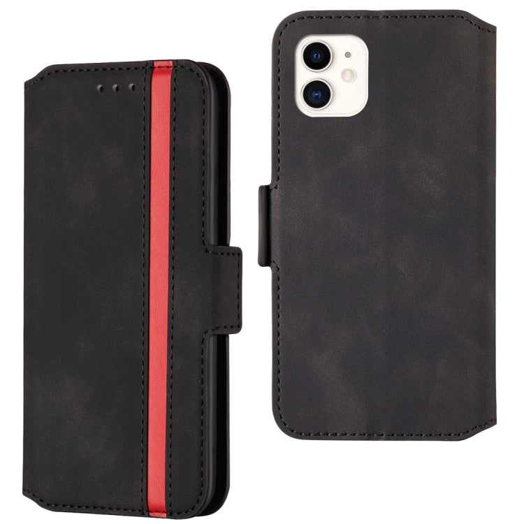 For iPhone 11 Retro Frosted Oil Side Horizontal Flip Case with Holder & Card Slots