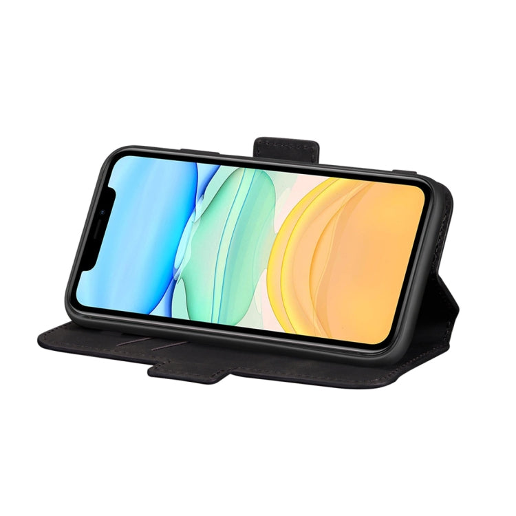 For iPhone 11 Retro Frosted Oil Side Horizontal Flip Case with Holder & Card Slots