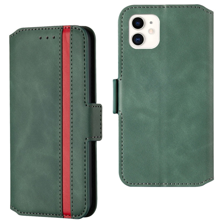 For iPhone 11 Retro Frosted Oil Side Horizontal Flip Case with Holder & Card Slots