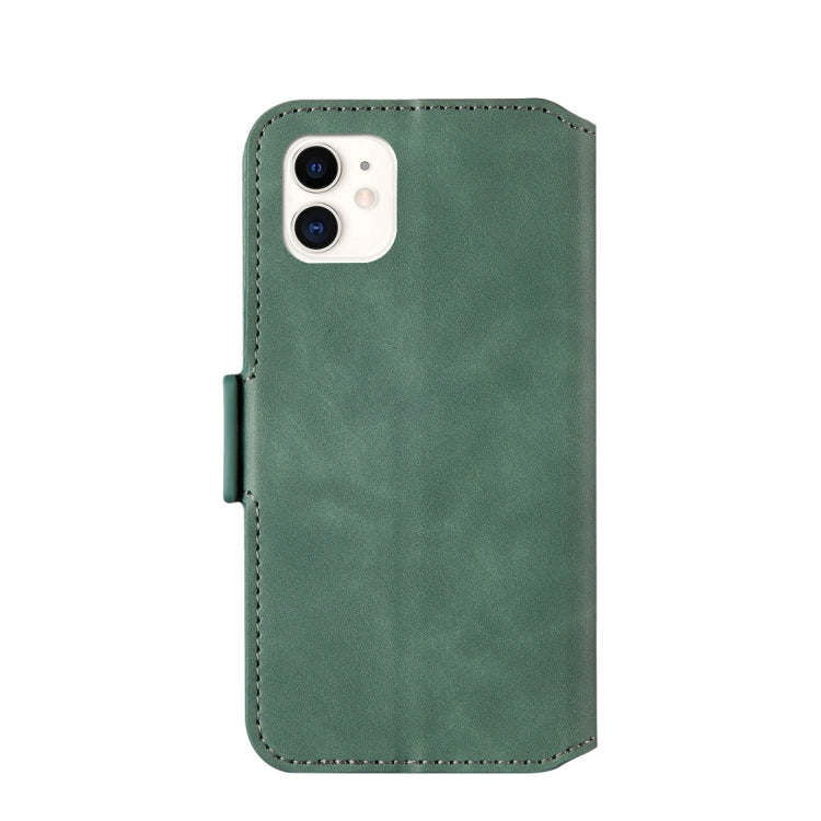 For iPhone 11 Retro Frosted Oil Side Horizontal Flip Case with Holder & Card Slots