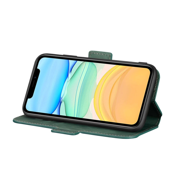 For iPhone 11 Retro Frosted Oil Side Horizontal Flip Case with Holder & Card Slots