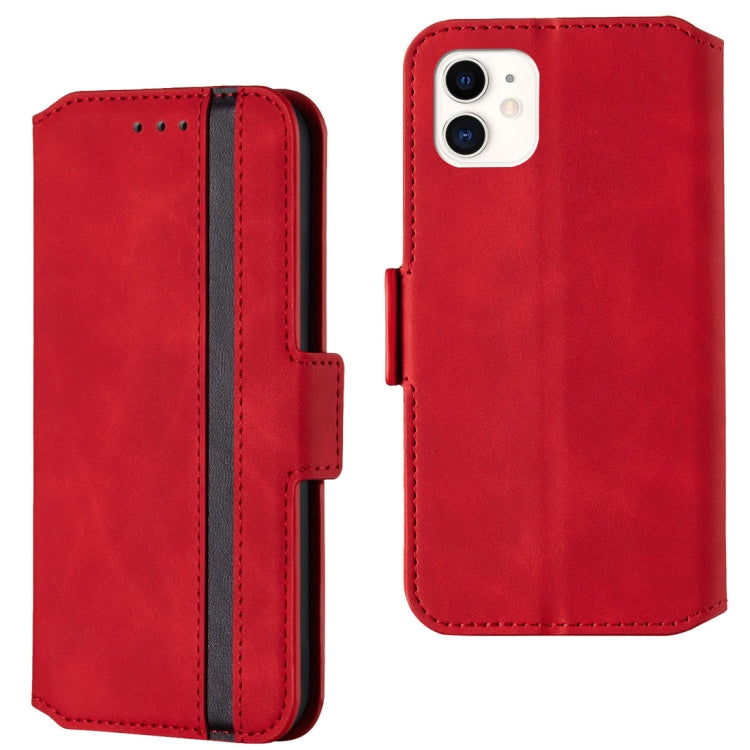For iPhone 11 Retro Frosted Oil Side Horizontal Flip Case with Holder & Card Slots