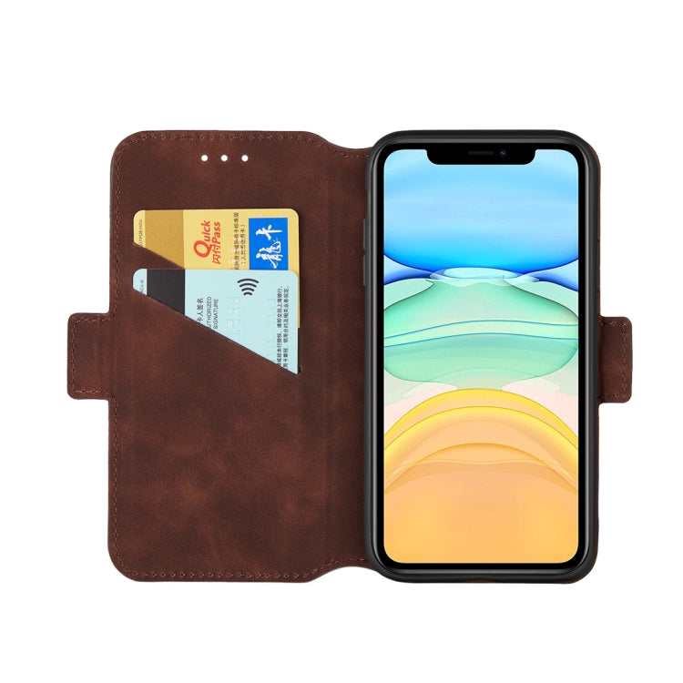 For iPhone 11 Retro Frosted Oil Side Horizontal Flip Case with Holder & Card Slots