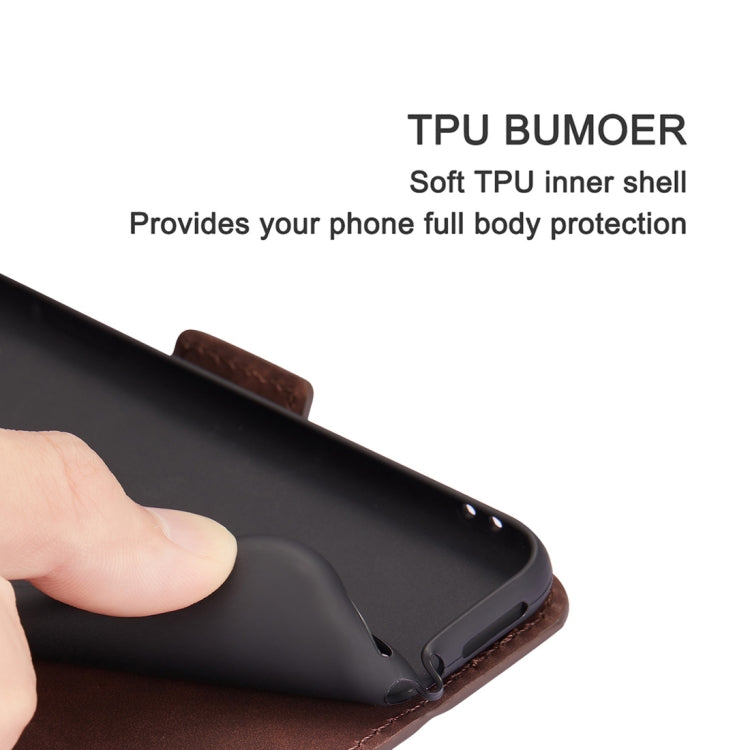 For iPhone 11 Retro Frosted Oil Side Horizontal Flip Case with Holder & Card Slots