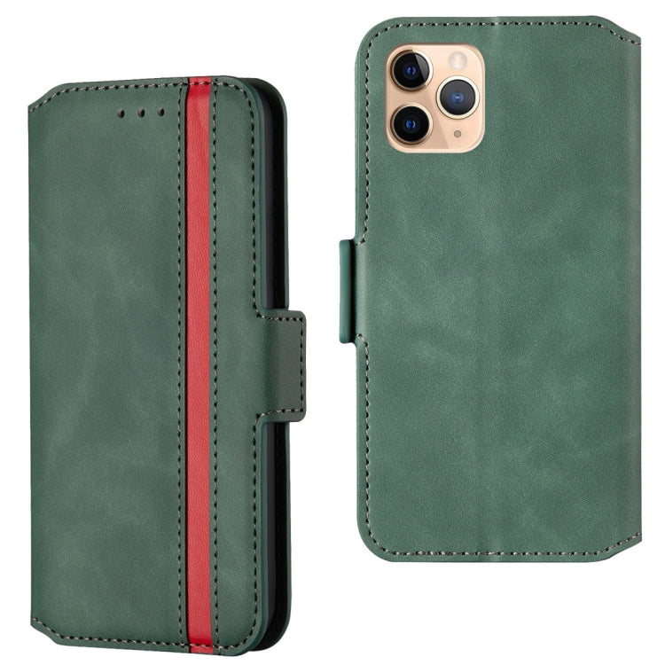 For iPhone 11 Pro Max Retro Frosted Oil Side Horizontal Flip Case with Holder & Card Slots