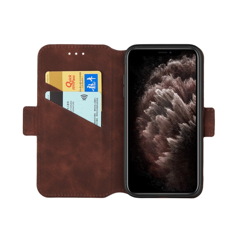 For iPhone 11 Pro Max Retro Frosted Oil Side Horizontal Flip Case with Holder & Card Slots
