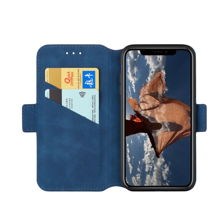 For iPhone X / XS Retro Frosted Oil Side Horizontal Flip Case with Holder & Card Slots