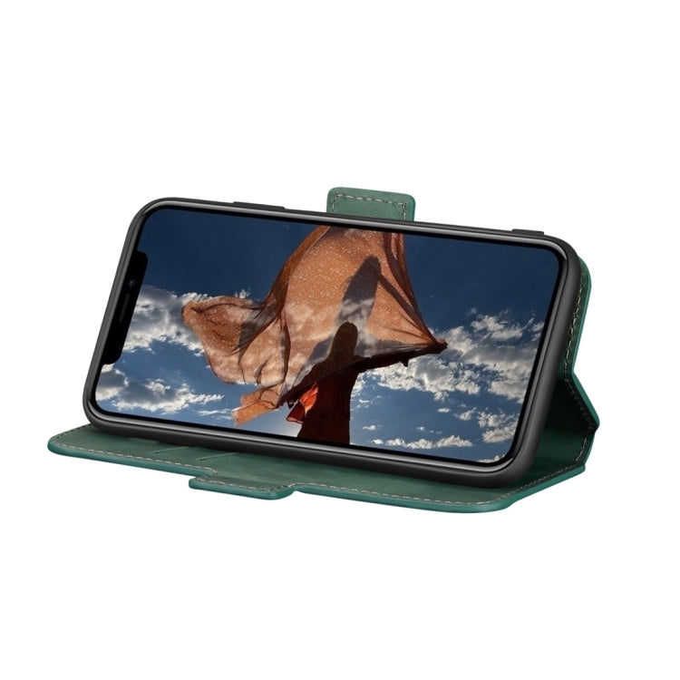 For iPhone X / XS Retro Frosted Oil Side Horizontal Flip Case with Holder & Card Slots