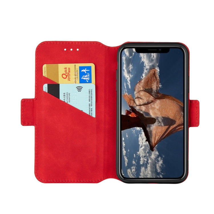 For iPhone X / XS Retro Frosted Oil Side Horizontal Flip Case with Holder & Card Slots
