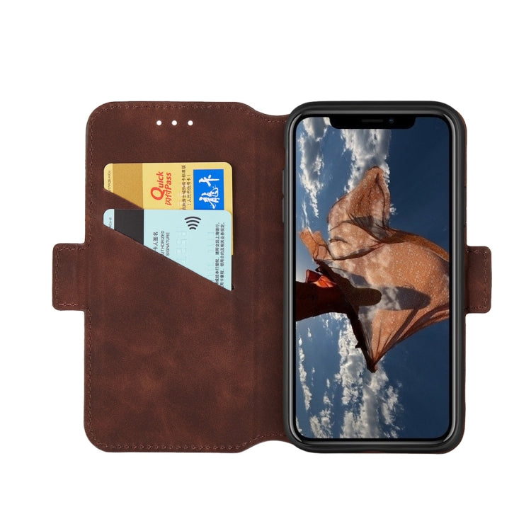 For iPhone X / XS Retro Frosted Oil Side Horizontal Flip Case with Holder & Card Slots