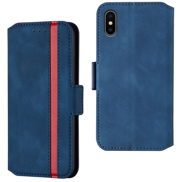 For iPhone XS Max Retro Frosted Oil Side Horizontal Flip Case with Holder & Card Slots