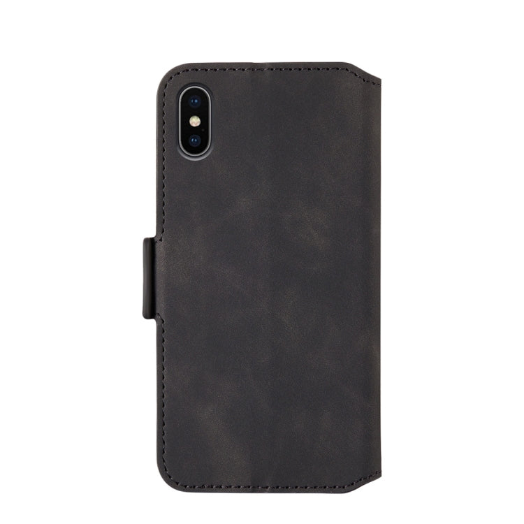 For iPhone XS Max Retro Frosted Oil Side Horizontal Flip Case with Holder & Card Slots