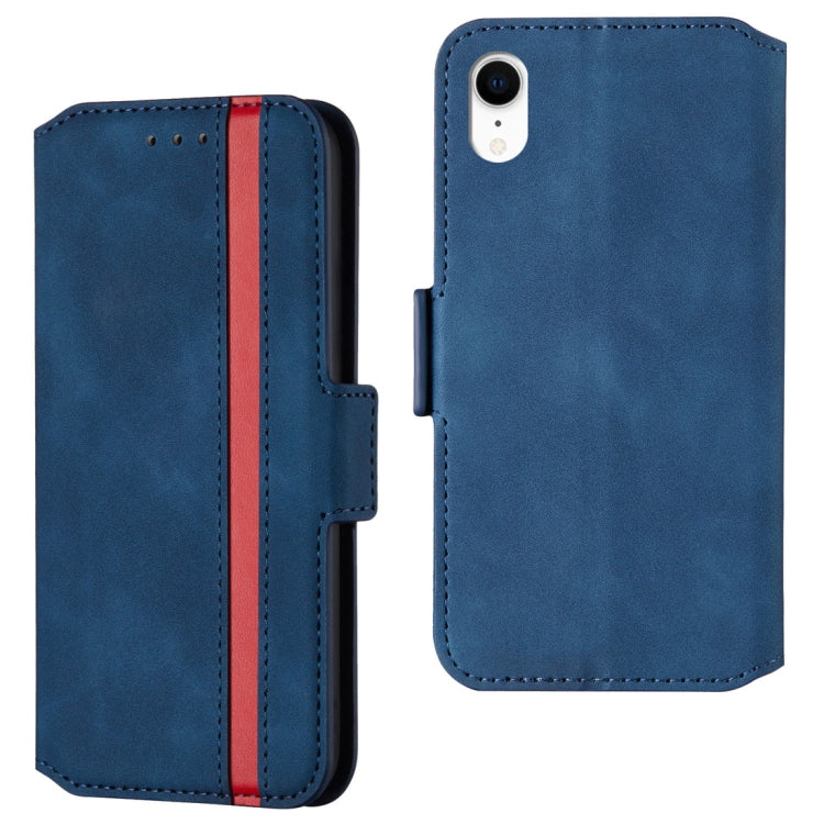 For iPhone XR Retro Frosted Oil Side Horizontal Flip Case with Holder & Card Slots