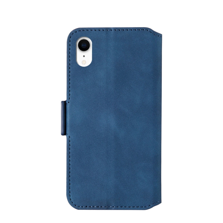 For iPhone XR Retro Frosted Oil Side Horizontal Flip Case with Holder & Card Slots