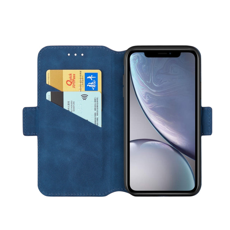 For iPhone XR Retro Frosted Oil Side Horizontal Flip Case with Holder & Card Slots