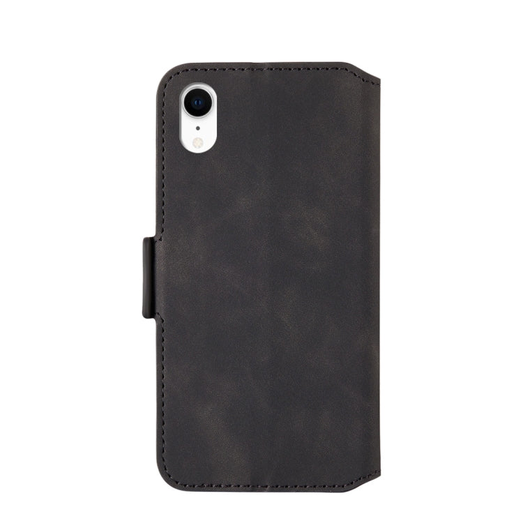 For iPhone XR Retro Frosted Oil Side Horizontal Flip Case with Holder & Card Slots