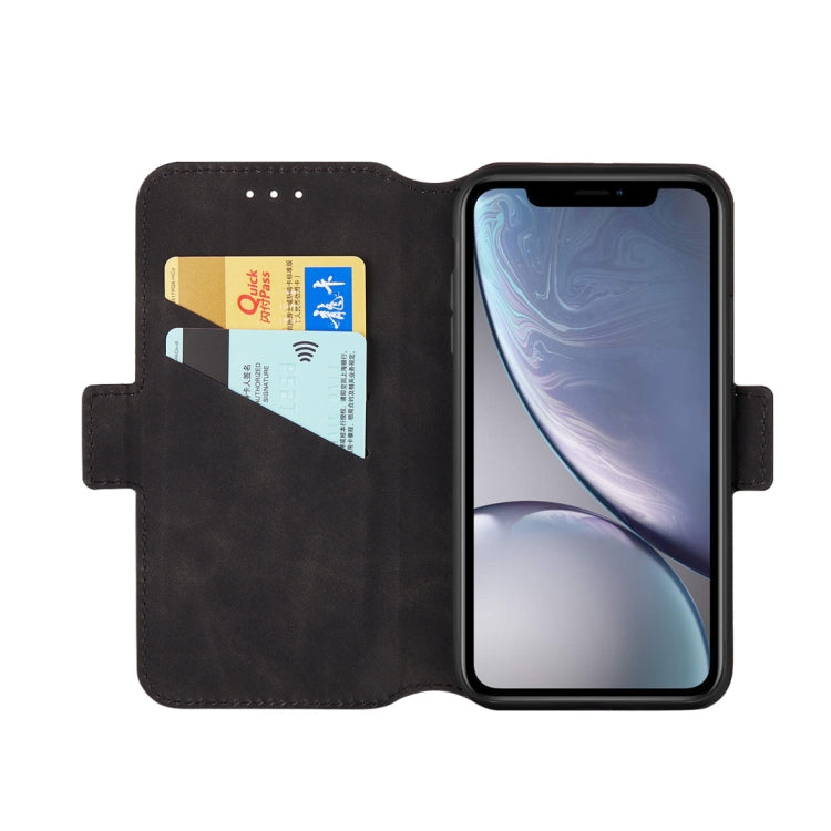 For iPhone XR Retro Frosted Oil Side Horizontal Flip Case with Holder & Card Slots
