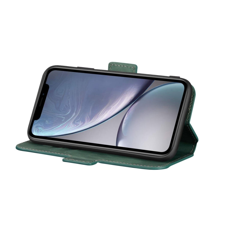 For iPhone XR Retro Frosted Oil Side Horizontal Flip Case with Holder & Card Slots