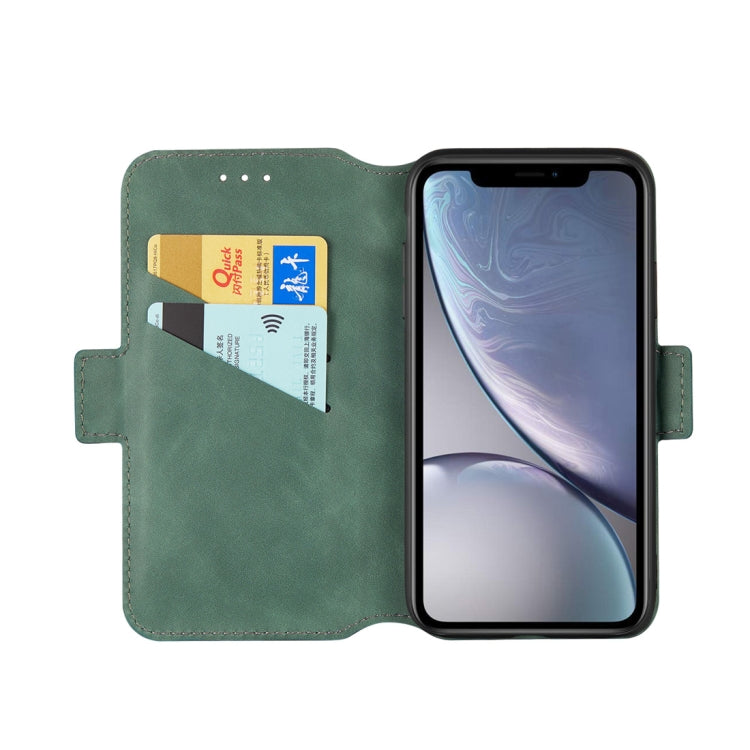 For iPhone XR Retro Frosted Oil Side Horizontal Flip Case with Holder & Card Slots