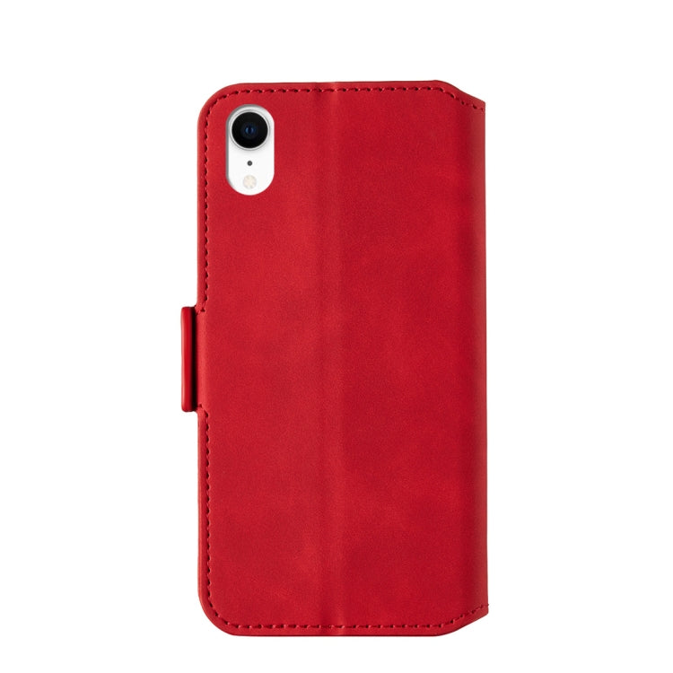 For iPhone XR Retro Frosted Oil Side Horizontal Flip Case with Holder & Card Slots