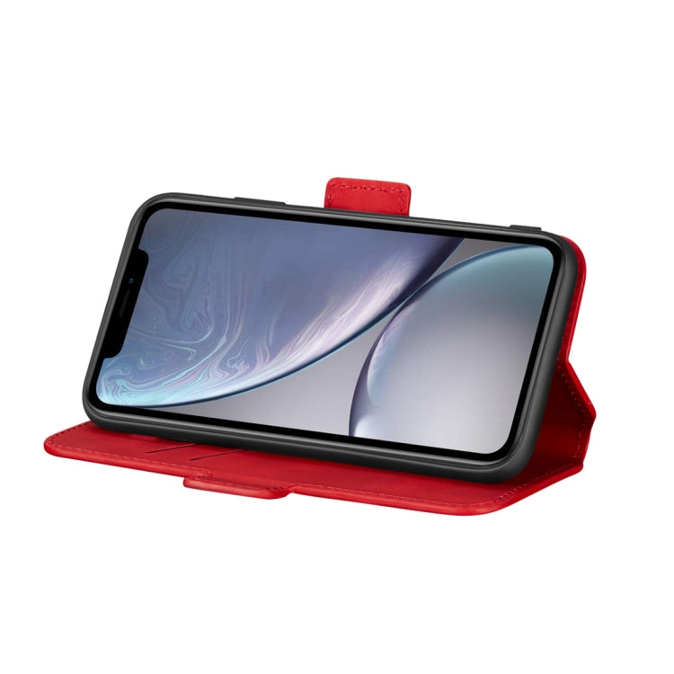 For iPhone XR Retro Frosted Oil Side Horizontal Flip Case with Holder & Card Slots