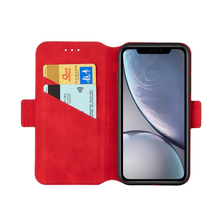 For iPhone XR Retro Frosted Oil Side Horizontal Flip Case with Holder & Card Slots